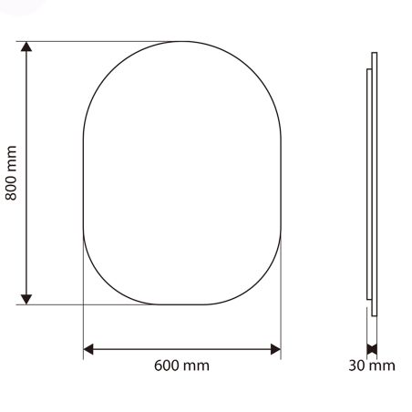 Oglinda Led, Dezaburire si Buton Touch, 5 mm, 3 Culori, Intensitate reglabila, dimensiuni de 60x80 si 70x100 cm, Fiore