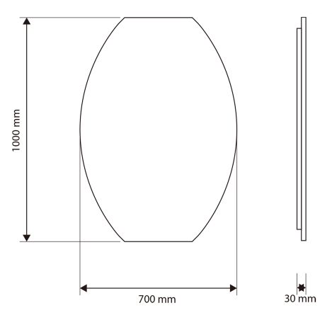 Oglinda Led, Dezaburire si Buton Touch, 5 mm, 3 Culori, Intensitate reglabila, dimensiuni de 60x80 si 70x100 cm, Luna