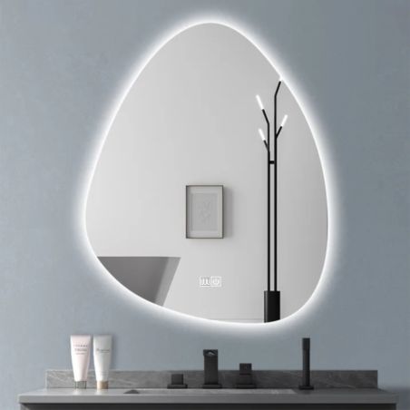 Oglinda Led, Dezaburire si Buton Touch, 3 Culori, Intensitate reglabila, dimensiuni 60-75 x 80-100 cm, Gloria