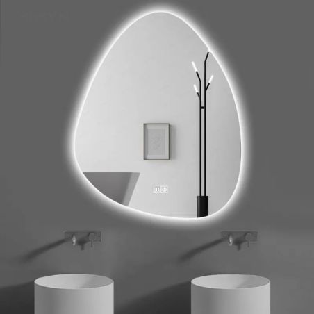 Oglinda Led, Dezaburire si Buton Touch, 3 Culori, Intensitate reglabila, dimensiuni 60-75 x 80-100 cm, Gloria
