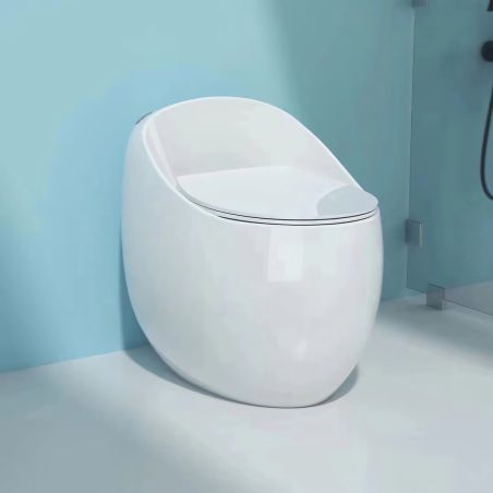Vas WC  New Santa Rimless, 65x47 cm, Rezervor Incorporat, Alb, montaj podea, capac cu soft-close inclus