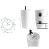 Lavoar stativ, Power Color, Negru Mat exterior si interior, 45x45x84 cm,  ceramica sanitara, Fida Lavoar stativ, Power Color, Negru Mat exterior si interior, 45x45x84 cm,  ceramica sanitara, Fida