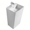 Lavoar stativ, freestanding, Alb Lucios, ceramica sanitara, 46.5 x 42.5 x 84 cm , gaura baterie, Roma