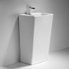 Lavoar stativ, freestanding, Alb Lucios, ceramica sanitara, 46.5 x 42.5 x 84 cm , gaura baterie, Roma