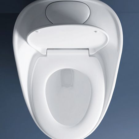 Vas WC Santa Rimless, 69x46 cm, rezervor incorporat, Alb, montaj podea, capac cu soft-close inclus, Royalty Line by Ego