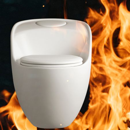 Vas WC Santa Rimless, 69x46 cm, rezervor incorporat, Alb, montaj podea, capac cu soft-close inclus, Royalty Line by Ego