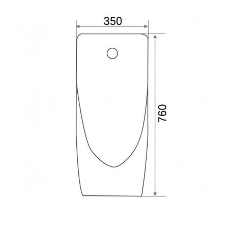 Urinal cu senzor integrat, scurgere in perete sau in podea, 35x38x76 cm, Alb Lucios, Lavino