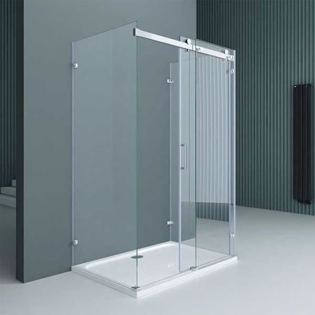 Cabina de dus, 3 laturi, Usa Glisanta, Sticla 8 mm, Tratament Nano, Dimensiuni la alegere, EGO-172