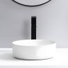 Lavoar, Alb Mat, ceramica sanitara, montaj pe blat, diametru 42 cm, Linea