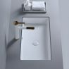 Lavoar, Alb Lucios, montaj incastrat sub blat, fara gaura de baterie, 70-80x42 cm, ceramica sanitara, Livia