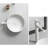 Lavoar, Alb Mat, ceramica sanitara, montaj pe blat, diametru 42 cm, Linea