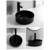 Lavoar, Negru Mat, Power color, montaj pe blat, ceramica sanitara, diametru 42 cm, Linea Lavoar, Negru Mat, Power color, montaj pe blat, ceramica sanitara, diametru 42 cm, Linea