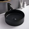 Lavoar, Negru Mat, Power color, montaj pe blat, ceramica sanitara, diametru 42 cm, Linea Lavoar, Negru Mat, Power color, montaj pe blat, ceramica sanitara, diametru 42 cm, Linea