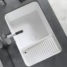 Lavoar Spalatorie, montaj incastrat sub blat, Alb Lucios, ceramica sanitara, 60x40, Lavio