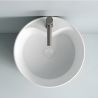 Lavoar stativ, Alb Lucios, cu gaura de baterie, diametru 45 cm, ceramica sanitara, Modena