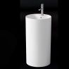 Lavoar stativ, Alb Lucios, cu gaura de baterie, diametru 45 cm, ceramica sanitara, Modena