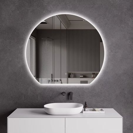 Oglinda smart Led, 5 mm, dezaburire, buton touch, 3 Culori, dimensiuni: 70-100x80-100 cm, Orbis