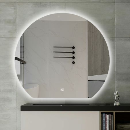 Oglinda smart Led, 5 mm, dezaburire, buton touch, 3 Culori, dimensiuni: 80,90,100 cm, Orbis