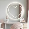 Oglinda smart Led, 5 mm, Dezaburire, buton touch, 3 Culori, diametru 80,90 cm Cuore