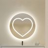 Oglinda smart Led, 5 mm, Dezaburire, buton touch, 3 Culori, diametru 80,90 cm Cuore