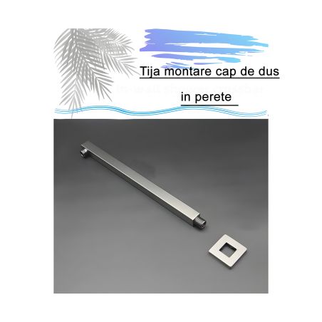 Sistem de dus 2 functii, Auriu Mat, alama, montaj incastrat in perete, Lucente