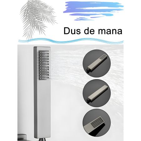 Sistem de dus 2 functii, Auriu Mat, alama, montaj incastrat in perete, Lucente