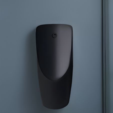 Urinal cu senzor integrat, scurgere in perete sau in podea, 35x38x76 cm, Negru Mat, Lavino