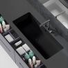 Lavoar, Negru Mat, Power Color, montaj incastrat sub blat, 70-80x42 cm, ceramica sanitara, Livia Lavoar, Negru Mat, Power Color, montaj incastrat sub blat, 70-80x42 cm, ceramica sanitara, Livia