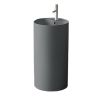 Lavoar stativ, Gri Mat, Power Color, cu gaura de baterie, diametru 45 cm, ceramica sanitara, Modena