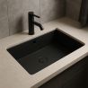Lavoar, Negru Mat, Power Color, montaj incastrat sub blat, 70-80x40 cm, ceramica sanitara, Livia