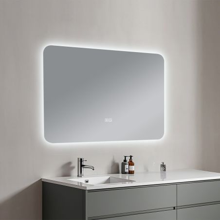 Oglinda pentru baie EGO - Louie, cu LED, dezaburire si intrerupator touch,  dimensiuni: 60-140x70-80 cm