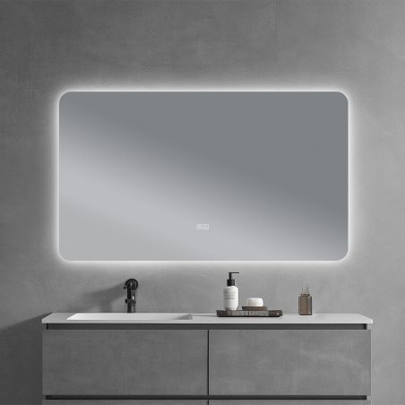 Oglinda pentru baie EGO - Louie, cu LED, dezaburire si intrerupator touch,  dimensiuni: 60-140x70-80 cm