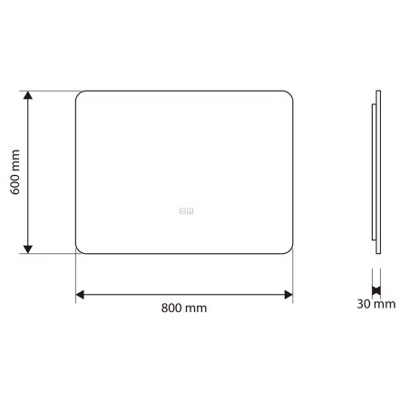 Oglinda pentru baie EGO - Louie, cu LED, dezaburire si intrerupator touch,  dimensiuni: 60-140x70-80 cm