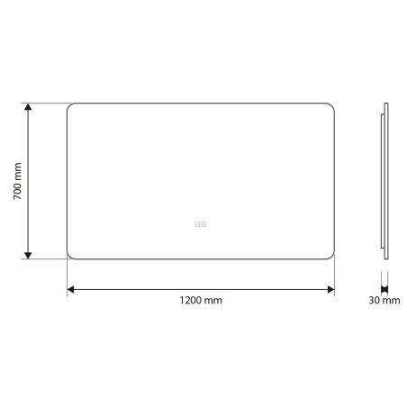 Oglinda pentru baie EGO - Louie, cu LED, dezaburire si intrerupator touch,  dimensiuni: 60-140x70-80 cm