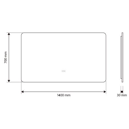 Oglinda pentru baie EGO - Louie, cu LED, dezaburire si intrerupator touch,  dimensiuni: 60-140x70-80 cm