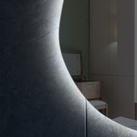 Oglinda Led, Dezaburire si Buton Touch, sticla 5mm, 3 Culori, Intensitate reglabila, dimensiuni 60-75 x 80-100 cm, Gloria