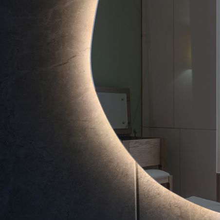 Oglinda Led, Dezaburire si Buton Touch, sticla 5mm, 3 Culori, Intensitate reglabila, dimensiuni 60-75 x 80-100 cm, Gloria