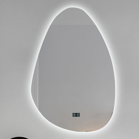 Oglinda Led, Dezaburire si Buton Touch, sticla 5mm, 3 Culori, Intensitate reglabila, dimensiuni 60-75 x 80-100 cm, Gloria
