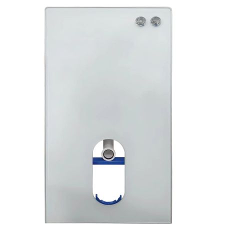 Cadru wc cu rezervor din sticla securizata alba, dimensiunea 100x48 cm , montaj pe podea, Ego-Lilium