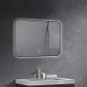 Oglinda Led, Cadru negru, Dezaburire, Buton Touch, 3 Culori, Intensitate reglabila, dimensiuni 60-70x80-90-150 cm, Feliz Oglinda Led, Cadru negru, Dezaburire, Buton Touch, 3 Culori, Intensitate reglabila, dimensiuni 60-70x80-90-150 cm, Feliz