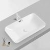 Lavoar, montaj semi-incastrat, ceramica sanitara, Alb Lucios, 70x40x17 cm, Nevelino Lavoar, montaj semi-incastrat, ceramica sanitara, Alb Lucios, 70x40x17 cm, Nevelino