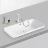 Lavoar, montaj semi-incastrat, ceramica sanitara, Alb Lucios, 70x40x17 cm, Nevelino Lavoar, montaj semi-incastrat, ceramica sanitara, Alb Lucios, 70x40x17 cm, Nevelino