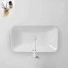 Lavoar, montaj semi-incastrat, ceramica sanitara, Alb Lucios, 70x40x17 cm, Nevelino Lavoar, montaj semi-incastrat, ceramica sanitara, Alb Lucios, 70x40x17 cm, Nevelino