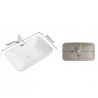 Lavoar, montaj semi-incastrat, ceramica sanitara, Alb Lucios, 70x40x17 cm, Nevelino Lavoar, montaj semi-incastrat, ceramica sanitara, Alb Lucios, 70x40x17 cm, Nevelino