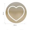 Oglinda smart Led, 5 mm, Dezaburire, buton touch, 3 Culori, diametru 80,90 cm Cuore