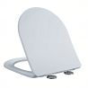 Capac slim Duroplast inchidere Soft-Close, distanta ajustabila, Quick Release, pentru vas wc Ben Alb