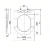 Capac slim Duroplast Soft-Close, distanta ajustabila, Quick Release, pentru vas wc Ben Negru Lucios si Auriu Marble