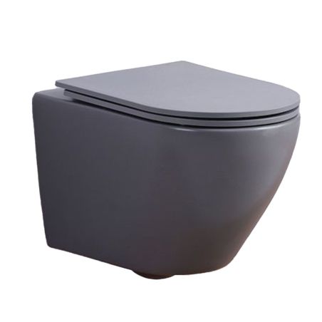Capac slim Duroplast inchidere Soft-Close, distanta ajustabila, Quick Release, pentru vas wc  Ben Gri Mat
