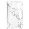 Cadita de dus, Alb, finisaj Carrara Arabescato, compozit, inaltime 2.5 cm, dimensiuni 100-160x80-90 cm, decupabila, Antonio