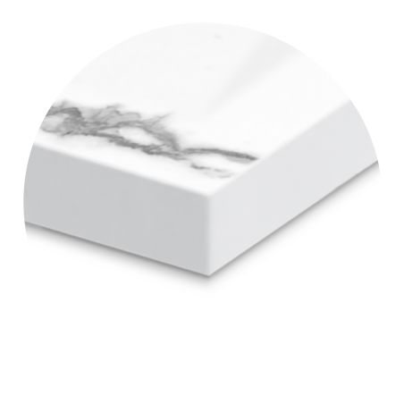 Cadita de dus, Alb, finisaj Carrara Arabescato, compozit, inaltime 2.5 cm, dimensiuni 100-160x80-90 cm, decupabila, Antonio